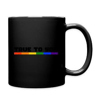 Rainbow Connection Embrace, Happy Pride - Tasse einfarbig - Schwarz - Rechts