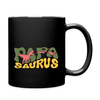 Papasaurus Dinosaure Papa Saurus Cadeau de fête des pères - Mug uni - noir - Droite