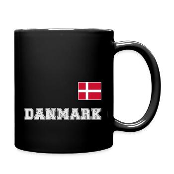 Denmark jersey look – DANMARK with flag flag - Full Colour Mug - black - Right