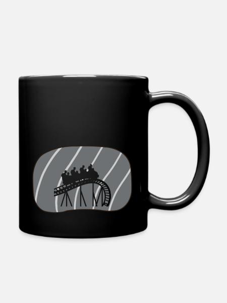 Achterbahn rollercoaster Festzelt - Tasse einfarbig - Schwarz