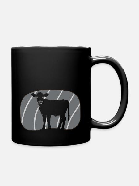 Vegan Fleisch Pflanzlich - Tasse einfarbig - Schwarz