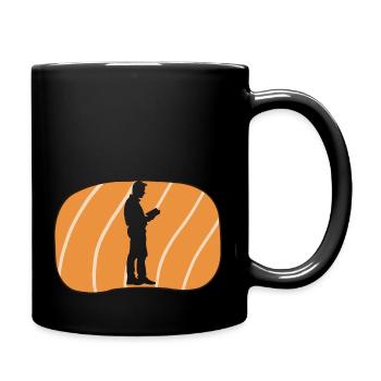 Leseratte Roman - Tasse einfarbig - Schwarz - Rechts