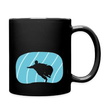 Cascadeur volant en wingsuit - Mug uni - noir - Droite