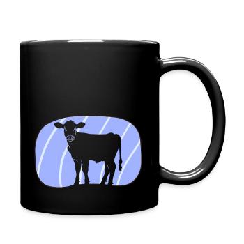 Vegan Fleisch Bio - Tasse einfarbig - Schwarz - Rechts