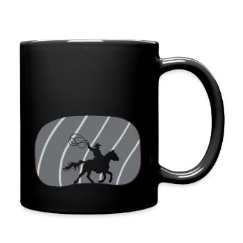 Cowboy Western Rider - Mug uni - noir - Droite