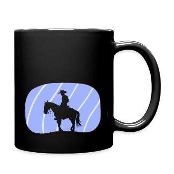 Cowboy Sattel Cowboystiefel - Tasse einfarbig - Schwarz - Rechts