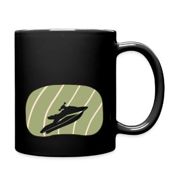 Jetski Wakeskating Wasserski - Tasse einfarbig - Schwarz - Rechts