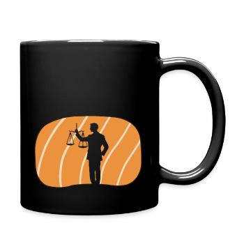 Anwalt Gericht Behandlung - Tasse einfarbig - Schwarz - Rechts