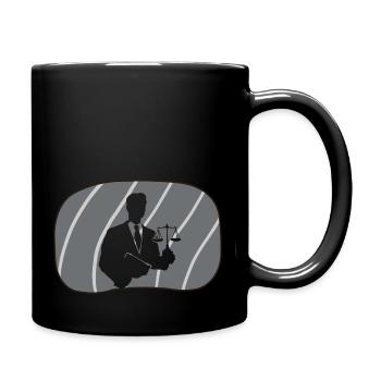 Gericht Versicherung - Tasse einfarbig - Schwarz - Rechts