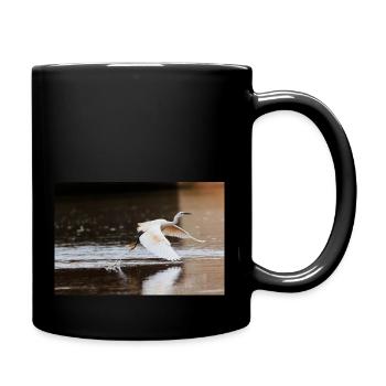 Little Egret 8 - Full Colour Mug - black - Right