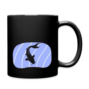 Pêche aux carpes koï - Mug uni - noir - Droite