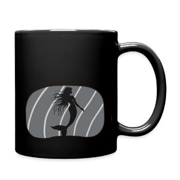 Fabelwesen Seekuh Neptun - Tasse einfarbig - Schwarz - Rechts