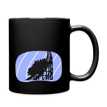 Montagnes russes, montagnes russes, Grande roue - Mug uni - noir - Droite