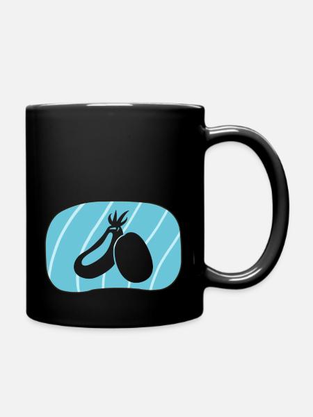 Vegan Tierschutz Speise - Tasse einfarbig - Schwarz