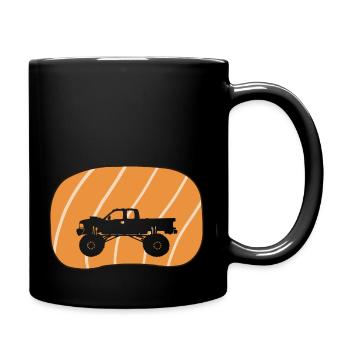 Monstertruck Reifen Gelaende - Tasse einfarbig - Schwarz - Rechts