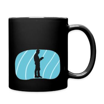 Leseratte Literatur Autor - Tasse einfarbig - Schwarz - Rechts