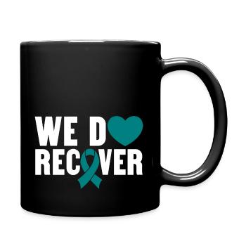 We Do Recover Sobriety Addiction Recovery - Full Colour Mug - black - Right
