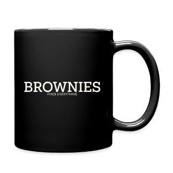 BROWNIES FIXES EVERYTHING - Full Colour Mug - black - Right