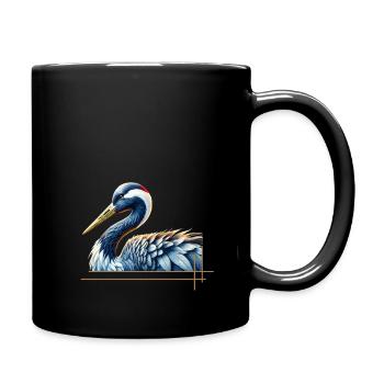 Elegant crane - Full Colour Mug - black - Right