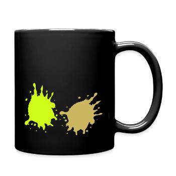 Taches de peinture - Mug uni - noir - Droite