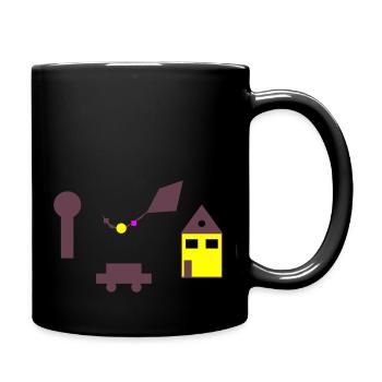 kinder Design - Tasse einfarbig - Schwarz - Rechts
