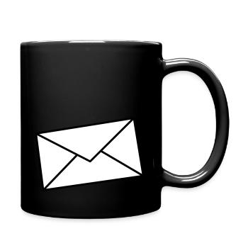 Brief zweifarbig - Tasse einfarbig - Schwarz - Rechts