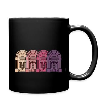 Retro Disco Music Audio Box Jukebox Collector - Tasse einfarbig - Schwarz - Rechts