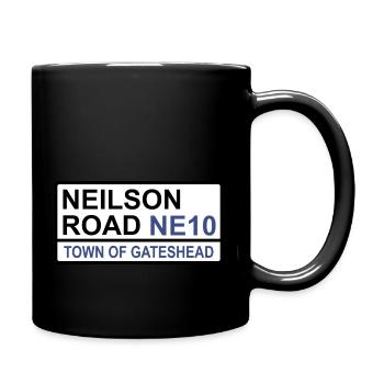 Gateshead Neilson Road Iconic Street Sign - Full Colour Mug - black - Right
