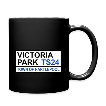 Hartlepool Victoria Park Iconic Street Sign - Full Colour Mug - black - Right