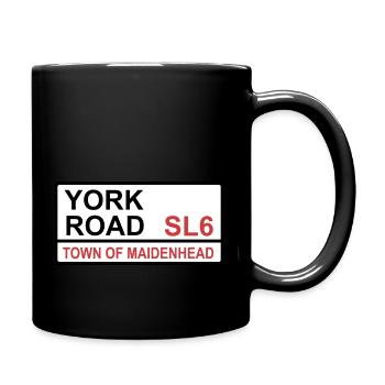 Maidenhead York Road Iconic Street Sign - Full Colour Mug - black - Right