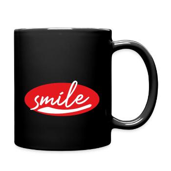 smile - please smile - Full Colour Mug - black - Right