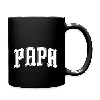 Papa - Tasse einfarbig - Schwarz - Rechts