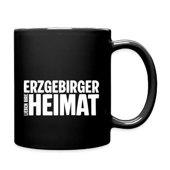 Erzgebirger lieben ihre heimat - Tasse einfarbig - Schwarz - Rechts