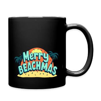 Noëlsur la plage Merry Beachmas - Mug uni - noir - Droite