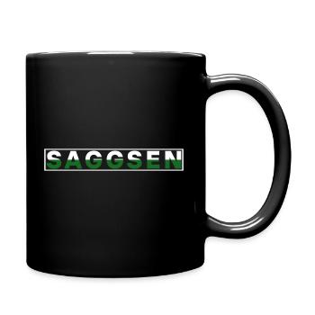 Sachsen / Saggsen - Tasse einfarbig - Schwarz - Rechts