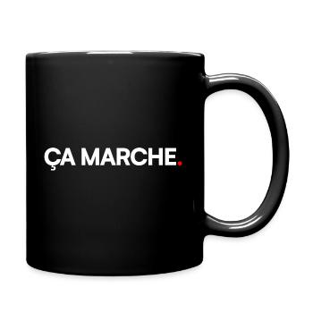 ES FUNKTIONIERT | Humor mit minimalem Ausdruck - Tasse einfarbig - Schwarz - Rechts