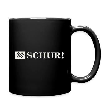 Schur Gondach Nodda Gemorje Siegerländer Platt - Tasse einfarbig - Schwarz - Rechts
