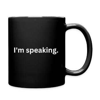 Ich sage ein lustiges Zitat - Tasse einfarbig - Schwarz - Rechts