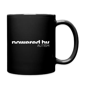 Powered by Autism - Neurodiversity Design - Full Colour Mug - black - Right