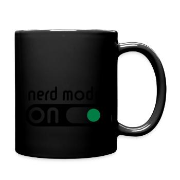 Nerd Mode On (Geek / Computer Freak) - Full Colour Mug - black - Right