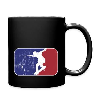 Logo du patineur - Mug uni - noir - Droite