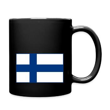 Finland flag - Full Colour Mug - black - Right