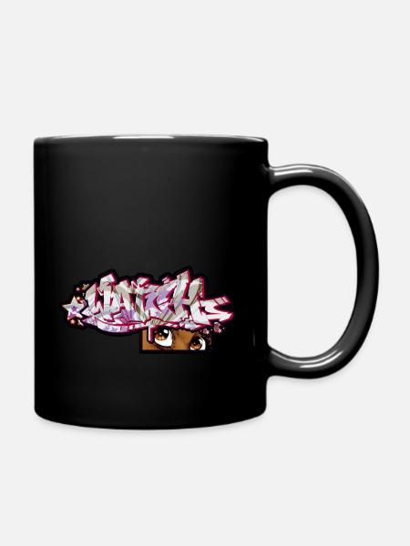 Graffiti WATCH - Tasse einfarbig - Schwarz