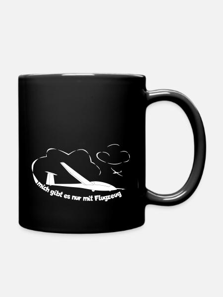 Segelflugzeug Segelfliegen Segelflieger - Tasse einfarbig - Schwarz