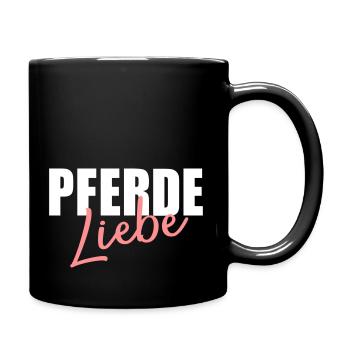 Pferd Reiten Pferdeliebe - Tasse einfarbig - Schwarz - Rechts