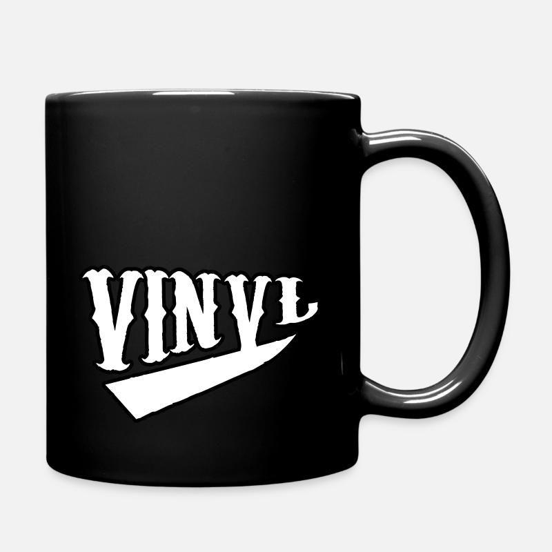 vinyl dj deejay platte disco auflegen party musik - Tasse einfarbig - Schwarz