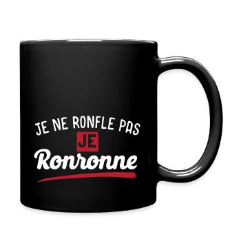 Je ne ronfle pas Cadeau humour personnalisé - Mug uni - noir - Droite