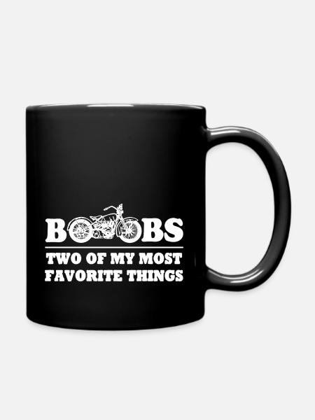 Funny Motorcycle Biker with Offensive - Full Colour Mug - black