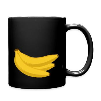 Bananen - Tasse einfarbig - Schwarz - Rechts