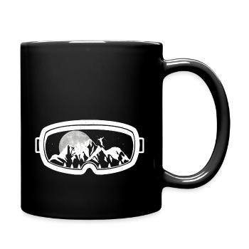 Skiers Goggles Skiing Mountains Ski Moon Mountain - Full Colour Mug - black - Right
